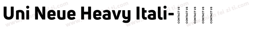 Uni Neue Heavy Itali字体转换